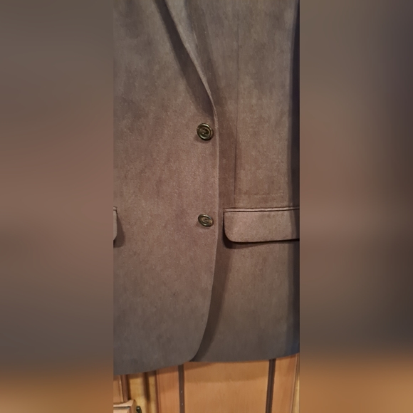 Mens Lauren Ralph Lauren Sports Jacket 46 Reg Lined Polyester Faux Suede - Picture 6 of 12